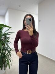 Dv 32122 Kaşmir Bordo Transparan Bluz