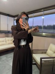 Mk A.Kahve Maksiboy Etek Ceket Takım