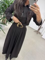 Mk 17892 A.Kahve Maksiboy Etek Ceket Takım