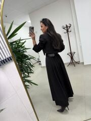 Mk 17892 A.Kahve Maksiboy Etek Ceket Takım