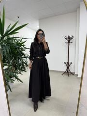 Mk 17892 A.Kahve Maksiboy Etek Ceket Takım