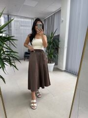 Dr 2563 Kahve Etekli Pantolon