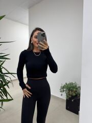 İb 4411 Parmak Geçmeli Siyah Body