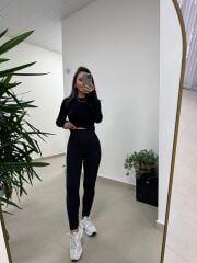 İb 4411 Parmak Geçmeli Siyah Body