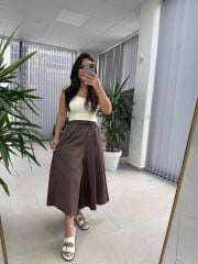 Dr 2563 Kahve Etekli Pantolon