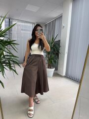 Dr 2563 Kahve Etekli Pantolon