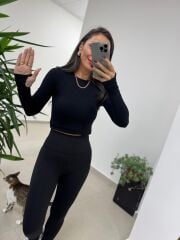 İb 4411 Parmak Geçmeli Siyah Body