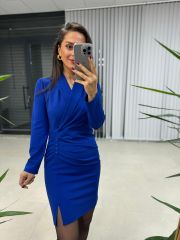 Mc Shawl Collar Saks Dress