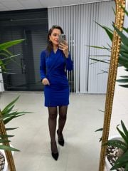 Mc Shawl Collar Saks Dress