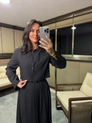 Mk 17892 Antrasit Maksiboy Etek Ceket Takım