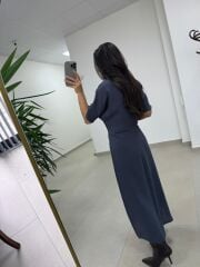 Bh 29410 Bluz Görünümlü Füme Tensel Elbise