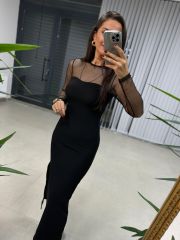 Mz Tül Detaylı Kalem Elbise