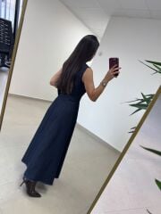 Kk 8086 Ceketli Laci Denim Elbise