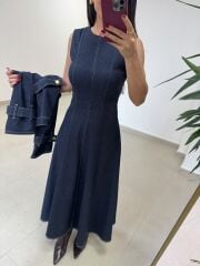 Kk 8086 Ceketli Laci Denim Elbise