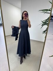 Kk 8086 Ceketli Laci Denim Elbise