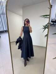 Kk 8086 Ceketli Laci Denim Elbise