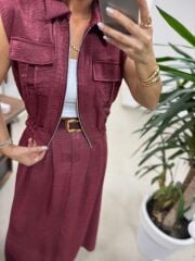 Art 4012 İthal Kumaş Vişne Etekli Takım