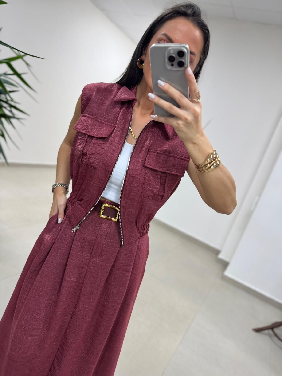 Art 4012 İthal Kumaş Vişne Etekli Takım