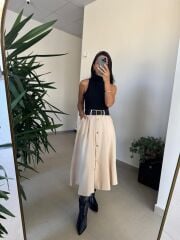 Np 1000 Siyah Marka Model Kemerli Elbise