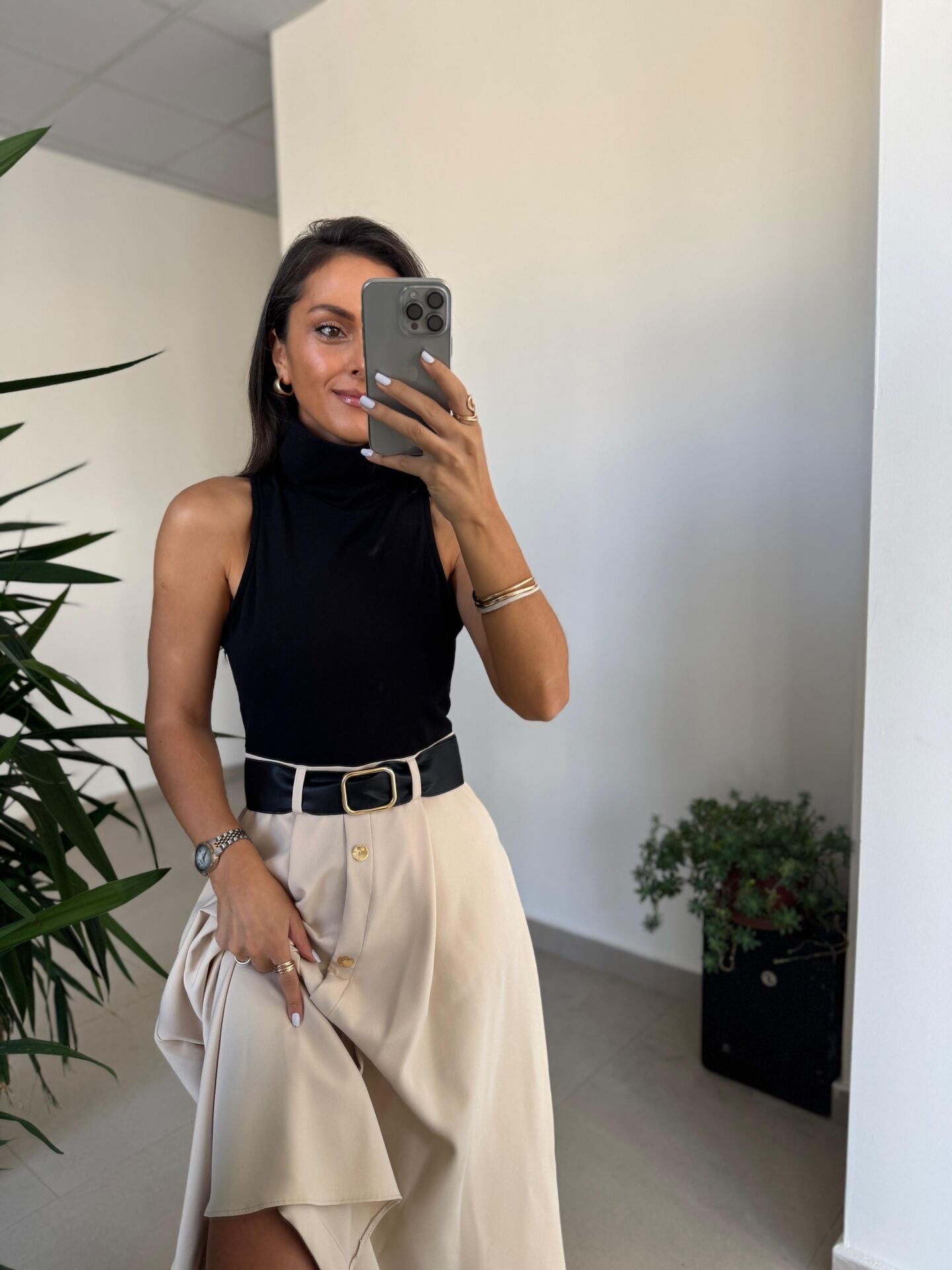 Np 1000 Siyah Marka Model Kemerli Elbise