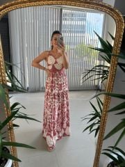 My 3518 Strappy Maxiboy Dusty Rose Viscose Dress