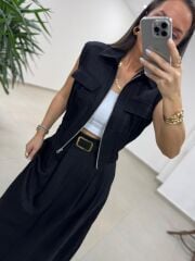 Art 4012 İthal Kumaş Siyah Etekli Takım