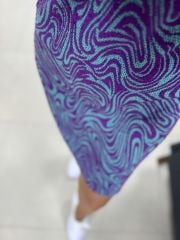 Sg Jakarlı Polo Yaka Mor Kalem Elbise