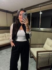 Mk 0179 Fermuarlı Siyah-Taş Modal Takım