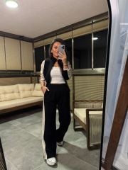 Mk 0179 Fermuarlı Siyah-Taş Modal Takım