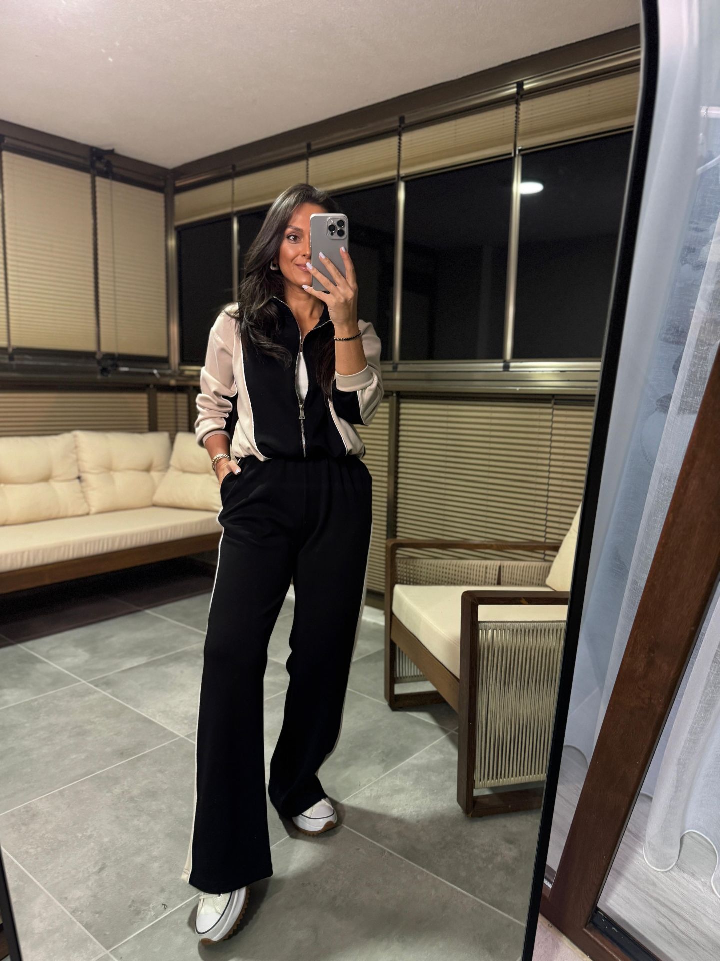 Mk 0179 Fermuarlı Siyah-Taş Modal Takım