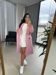 Foo Pembe Kazayağı Astarlı Kaban