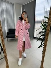 Foo Pembe Kazayağı Astarlı Kaban