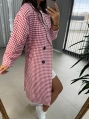 Foo Pembe Kazayağı Astarlı Kaban