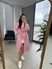Foo Pembe Kazayağı Astarlı Kaban