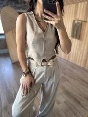 Taş yelekli Palazzo takım