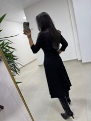 Ms 65355 Çelik Fermuar Detaylı Cepli Elbise