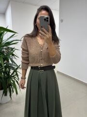 Dv 60273 Vizon İnci Düğmeli Hırka