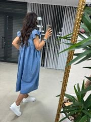 Dr 2596 Kuş Nakışlı Elbise