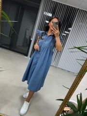 Dr 2596 Kuş Nakışlı Elbise