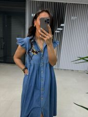 Dr 2596 Kuş Nakışlı Elbise