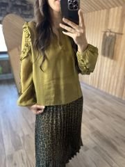 Orj marka transparan fıstık bluz