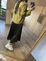 Orj marka transparan fıstık bluz