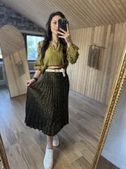 Orj marka transparan fıstık bluz