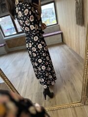 Orj marka pembe çiçekli gömlek elbise