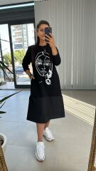 Dr Baskılı Sweat Elbise