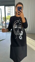 Dr Baskılı Sweat Elbise