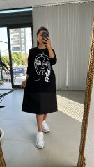 Dr Baskılı Sweat Elbise
