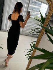 My 3423 Sweetheart Neck Black Lace Dress