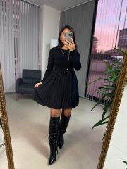Ms Pleated Skirt Mini Dress