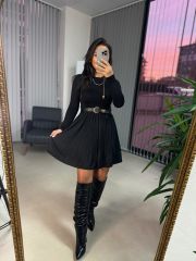 Ms Pleated Skirt Mini Dress
